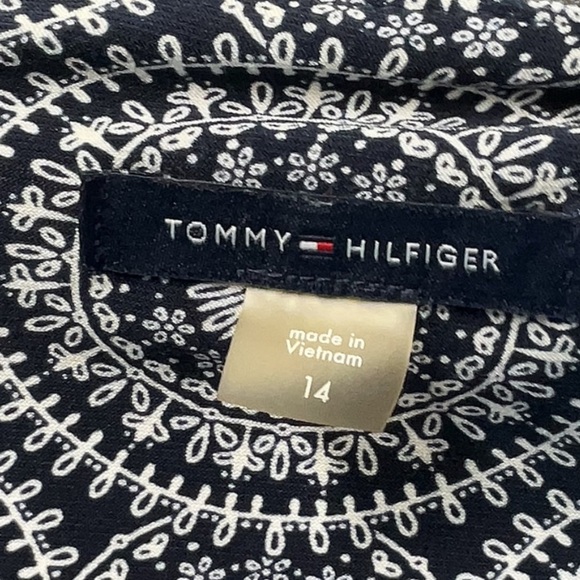 Tommy Hilfiger Women's Bell Sleeve Shift Dress Size 14 Large XL Cream Print - Picture 4 of 6